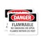 Signmission Flammable No Smoking Or Open Flames Within 25 Feet Danger Sign, Vinyl Decal, 10in x 7in, 2PK OS-2PACK-DS-D-710-L-2366 - alternate 1